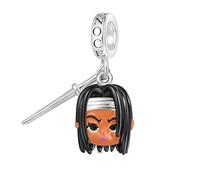 GNOCE Walking Dead Character Pendant Dangle Charm 925 Sterling Silver Charm Bead for Women Wife Daughter Jewelry Gift (Michonne)