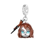 GNOCE Walking Dead Character Pendant Dangle Charm 925 Sterling Silver Charm Bead for Women Wife Daughter Jewelry Gift (Maggie Greene)