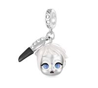 GNOCE Walking Dead Character Pendant Dangle Charm 925 Sterling Silver Charm Bead for Women Wife Daughter Jewelry Gift (Carol Peletier)