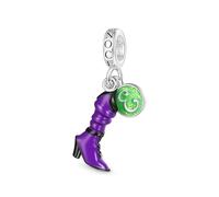 GNOCE Wicked Elphaba & Glinda Pave Diamond Charm Wicked Series Character Pendant 925 Sterling Silver Charm Beads Fit Bracelet/Necklace for Women Wife Fans Jewellery Gift