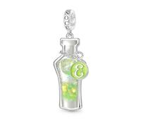 GNOCE Wicked Elphaba & Glinda Pave Diamond Charm Wicked Series Character Pendant 925 Sterling Silver Charm Beads Fit Bracelet/Necklace for Women Wife Fans Jewellery Gift