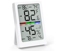 GnohGnoh Digital Hygrometer Indoor Thermometer, Weather Station Room Humidity Gauge with High Accuracy, Clear Display and Max/Min Records for Home, Office, Baby Room LCK1