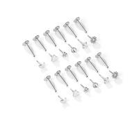 Gnoliew 18G 20G Threadless Stud Earrings Flat Back Push-in Tragus Labret Cartilage Medusa Conch Lip Piercing Jewelry 316L Surgical Stainless Steel Nose rings for Men Women, Metal Cubic Zirconia, cubic