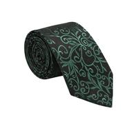 GNOLONG Floral Solid Color Formal Necktie - Grid Paisley Tie for Wedding Business Party