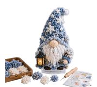 Gnome 3D Fabric Poke Art Kit - No-Sew Craft with Gnome Designs，Blue A | 3D Christmas Dwarf Fabric Craft Set with Instruction, soft fabric pieces, for seasonal home decor and creative gifting