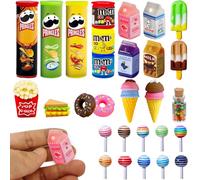 Gnome Accessories, 29 Pieces Miniature Dollhouse Accessories, 1:12 Miniature Food Set, Miniature Food and Drink, Dollhouse Food Accessories, Christmas Miniature Ornament