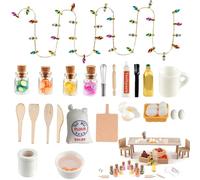 Gnome Accessories Christmas, 27 Pieces Miniature Gnome Accessories Baking Set Gnome Set Dollhouse Accessories Christmas Gnome Accessories Gnome Baking Set Gnome Fairy Lights Gnome Accessories