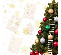 Gnome Accessories Christmas, Gnome Rope Ladder, Secret Santa Stencil Footprints, Gnome Stencil Window, Gnome Footprints, for Glass Door Floor, Christmas Decoration (Style A)