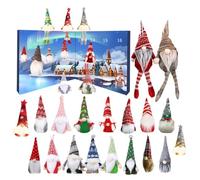Gnome Advent Calendar 2024, Christmas Gonks Advent Calendar 2024, 3 Lighted Gnomes + 21 Gnomes 24 Day Christmas Advent Calendar Collectible Gnome Dolls For Home Decoration