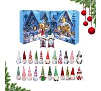 Gnome Advent Calendar 2025, 24PCS Christmas Gonks Countdown Calendar 2025, 24 Days Countdown Calendars to Christmas with Dwarf Figures Ornament, Dwarf Doll Collectible Toy Figures Gift for Kids Adults