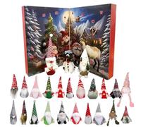 Gnome Advent Calendar 2025: 24Pcs Gonks Christmas Countdown Calendar, Santa Gnomes Decorative Figurines Advent Calendars, Christmas Dwarf Plush Doll Toys For Kids Baby