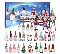 Gnome Advent Calendar 2025, Christmas Advent 24 Days Calendars with 24 Gnomes, Collectible Christmas Figures Gnome Home Decorations, Surprise Countdown Calendar Gift (A)