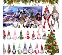 Gnome Advent Calendar 2025 for Christmas Tree,Holiday Decoration Gnome Doll,Soft and Comfortable,Children Adult Christmas Countdown Calendar Gnomes 24 Handmade Plush Gnomes Figurines Doll Plush Toy