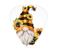 Gnome Bee Yellow Floral Guitar Plectrums 12 Pieces For Ukulele Bass Instrument Accessories