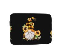 Gnome Bee Yellow Floral Pattern 17 inch laptop bag, inner protective sleeve, portable and suitable for business trips or travel