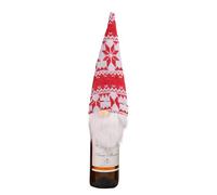 Gnome Bottle Cover - Knitted and Cute Wine Bottle Cover, Wine Decoration for Christmas Dining Table Party Decorations, Christmas Gnomes Wine Bottle Cover