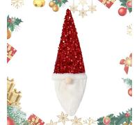 Gnome Bottle Cover - Sequin Faceless Doll Champagne Cover, Charming Wine Cooler Bag | Decorative Christmas Bottle Wrap for Holiday Party Table Kitchen Home Celebration