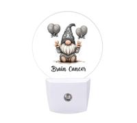 Gnome Brain Can-CER Funny Auto Sensor Night Light Plug in Wall