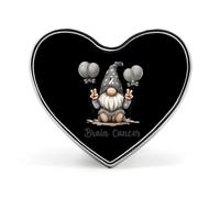 Gnome Brain Can-cer Print Heart Badge Metal Decorative Brooches 1 Inch Funny Lapel Pin Gift Or Backpack Clothing