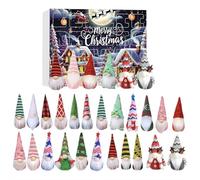 Gnome Christmas Advent Calendar 2025, 24 Gnomes Dolls Christmas Countdown Calendar, Xmas Figures Gnome Set, Dwarf Collectible Plush Figure Set for Holiday Home Decoration (Mix color A)