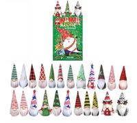 Gnome Christmas Advent Calendar 2025, 24 Gnomes Dolls Christmas Countdown Calendar, Xmas Figures Gnome Set, Dwarf Collectible Plush Figure Set for Holiday Home Decoration (Mix color C)