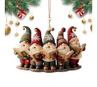 Gnome Christmas Ornaments - 2D Cute Acrylic Decorations, Festive Hanging Pendants, Seasonal Holiday Accents for Trees window Doors | Charming Winter Display Pieces for Cozy Spaces | Whimsical Decorat