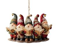 Gnome Christmas Ornaments - 2D Cute Acrylic Decorations, Holiday Gnome Pendants, Lightweight Design, Vibrant Color Printing, For Winter Gardening Holiday Birthday Party Home Room Apartment