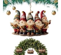 Gnome Christmas Ornaments,2D Cute Acrylic Pendants | Christmas Gnomes Decorations,for Winter Gardening Indoor Thanksgiving Birthday Party Offices Room Dormitory Vacation