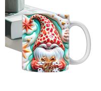 Gnome Coffee Cup - 3D Ceramic Garden Mug Colorful Gnomes with Boxes | Large Capacity Garden Mug for Women Lover Cool Birthday Christmas