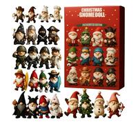Gnome Countdown - Acrylic Flat Decorative Toy, Calendars with Gnomes Figures and Toys, for Wedding, Retirement Holiday, Holidays, Parties, Classroom, Offices, Office