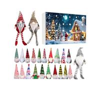 Gnome Countdown Calendar - 34x34cm Plush Gnomes Home Decoration | 24 Day Countdown Calendar For Christmas Table Parties Table Centerpiece Fireplace Bure