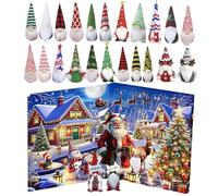 Gnome Countdown Calendar - 35x30cm | 24Pcs Dwarf Doll Collectible Toy | Christmas Gnome Countdown Calendar | Holiday Countdowns Decoration For Kids, Home, Classroom, And Festive Christmaas Fun