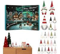 Gnome Countdown Calendar, Cute Plush Ornament for 24 Days - Gnome-Themed Countdown Calendar for Fireplace Tree Family Friends and Adults