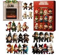 Gnome Countdown Calendar - Festive Tabletop Accent | Whimsical Figure Collection, Cheerful Advent Display Assortment For Wedding Retirement Vacation Holiday Classroom Office Mantel Entryway Dormro
