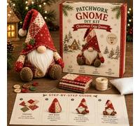 Gnome Craft Kit - DIY 3D Felt Sewing Project for Beginners | All Materials Included to Sewing Your Own Dwarf | Charming Home Decor Figurine Or Thoughtful Handmade Present for Adults & Crafters