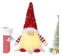 Gnome Decorations | With Plush Sequins, Battery Operated Luminous Elves - For Holidays Party Birthday Home Workplace Shelving Kitchen Fireplace Apartment