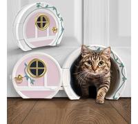 Gnome® Door Cat Door for Interior Doors - Stylish & Functional with No Flap, Lockable, and Easy Installation, Spacious Large Kitty Door for Cats Up to 20 lbs, Private and Comfortable Pet Door