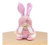 Gnome - Easter Bunny Ornament Festive Home Display | Handmade Faceless Plush Doll, Adorable Spring Rabbit Gnome for Tabletop, Living Room, Easter Gift for Kids and Adults, women's love doll ornament