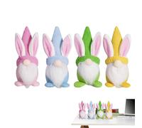 GNOME Easter Bunny Plush Toy - 4 x GNOME Faceless Easter Decorations | Swedish Tomte Easter Bunny Plush Toy for Christmas, Birthday