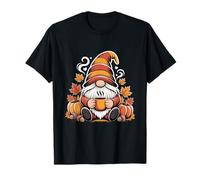 Gnome Fall Coffee Shirt Autumn Pumpkin Latte Tee T-Shirt