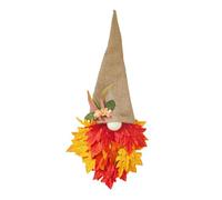 GNOME Fall Door Wreath - Rustic Thanksgiving Decoration for Porch, Seasonal and Leaf Garland | Harvest Entrance Decor, Accent Hanging on the Farm