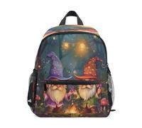 Gnome Forest Fire for Two Toddler Backpack, Boy Backpack Preschool Bag Kindergarten Schoolbag Nursery Travel Bag for Girl