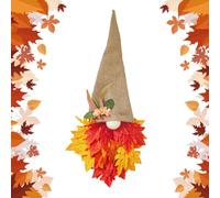 Gnome - Gratitude Maple Leaves Country House Style Autumn, Halloween Balcony Wall Decoration for Indoor Outdoor Living Room Bedroom Patio