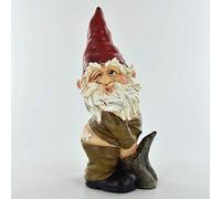 Gnome- Having a Widdle Fantasy Figure Home Decor Garden Ornament Joke Present Novelty Gift Comical H18.5cm