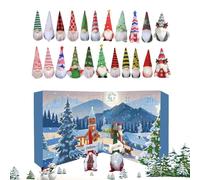 Gnome Holiday Advent Calendar - 24 Day Decorative Kit Festive Collectible Figures Christmas Countdown Display | Charming Seasonal Ornament Ideal Men Women