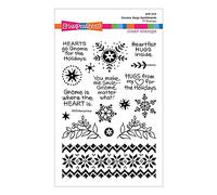 Gnome Hugs Sentiments Clear Stamp Set from The Holiday Hugs Collection by Stampendous