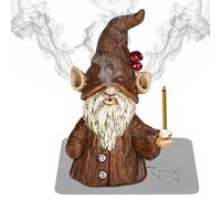 Gnome Incense Holder for Sticks, Incense Cone Burner, Gnome Decor for Desk, Unique Gnome for Women Men