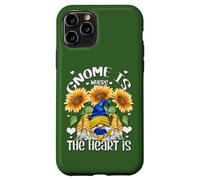 Gnome Is Where The Heart Is For Women Yellow Blue Sunflower Case for iPhone 11 Pro