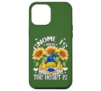 Gnome Is Where The Heart Is For Women Yellow Blue Sunflower Case for iPhone 12 Pro Max