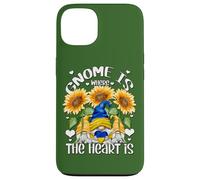 Gnome Is Where The Heart Is For Women Yellow Blue Sunflower Case for iPhone 13